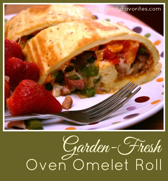 A great idea for Easter brunch or any day - Garden Fresh Oven Omelet Roll. Easy to change the ingredients to fit picky eaters too.