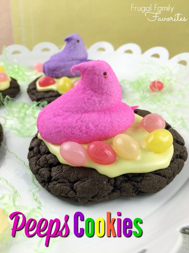 Easter Peeps Chocolate Cookies are an easy Easter dessert recipe that will thrill children (of all ages).