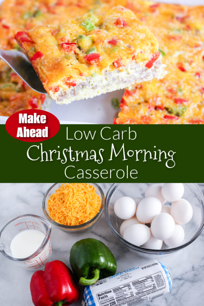 As an overnight breakfast casserole, this Christmas Morning Casserole could not be easier and it just happens to be low carb which is fabulous for those sensitive to carbs and sugar.
